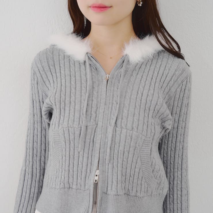 ケーブルZIPUPパーカー | NICE CLAUP / OLIVE des OLIVE　OUTLET | 詳細画像60 