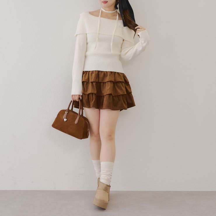 オフショルブローチ付きニット | NICE CLAUP / OLIVE des OLIVE　OUTLET | 詳細画像16 