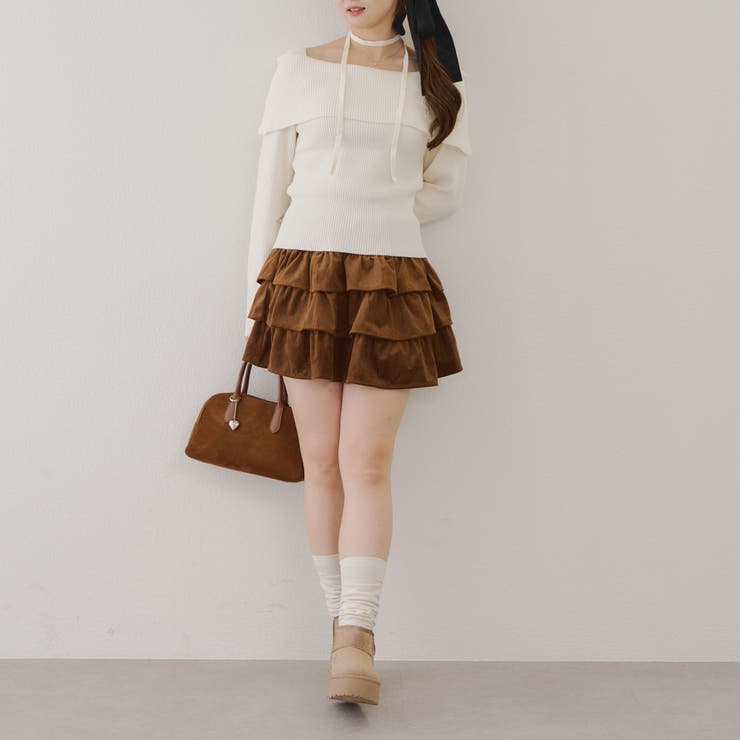 オフショルブローチ付きニット | NICE CLAUP / OLIVE des OLIVE　OUTLET | 詳細画像17 