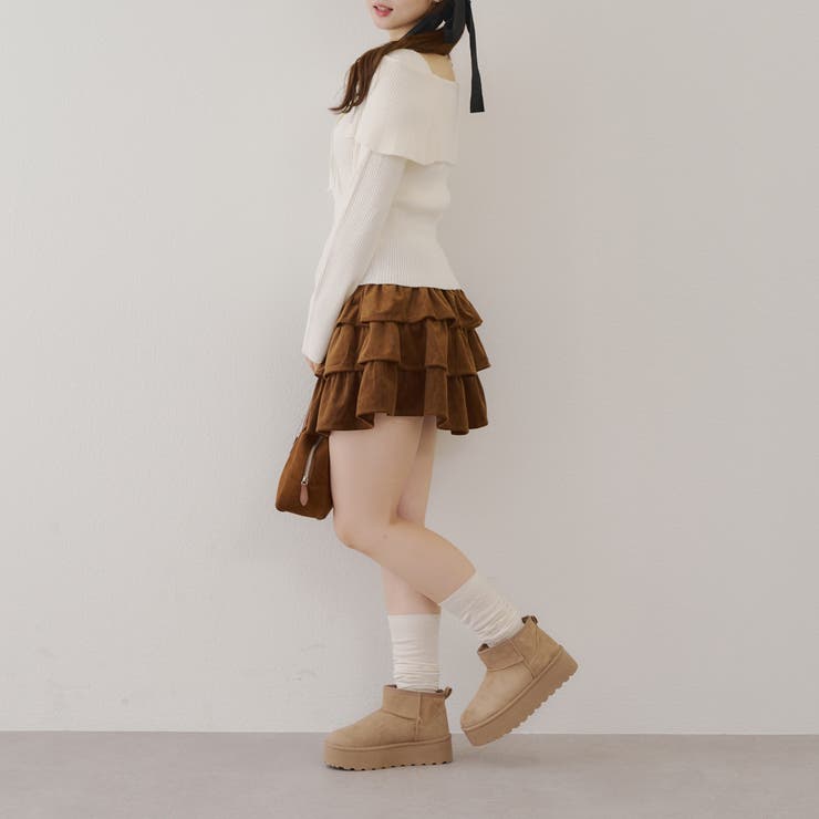 オフショルブローチ付きニット | NICE CLAUP / OLIVE des OLIVE　OUTLET | 詳細画像18 