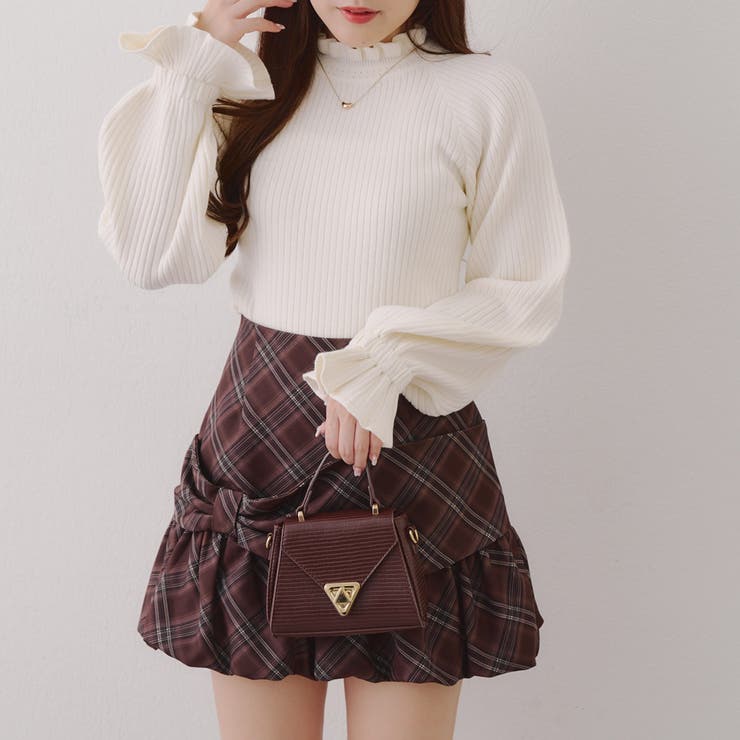 ボリューム袖ニットプルオーバー | NICE CLAUP / OLIVE des OLIVE　OUTLET | 詳細画像3 