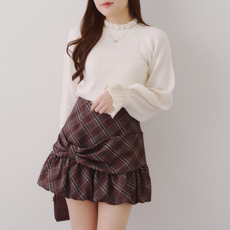 ボリューム袖ニットプルオーバー | NICE CLAUP / OLIVE des OLIVE　OUTLET | 詳細画像4 
