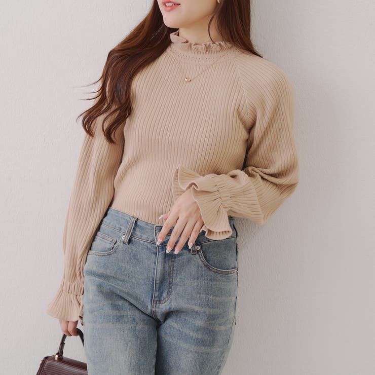 ボリューム袖ニットプルオーバー | NICE CLAUP / OLIVE des OLIVE　OUTLET | 詳細画像11 