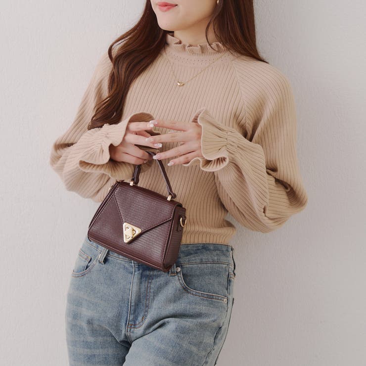 ボリューム袖ニットプルオーバー | NICE CLAUP / OLIVE des OLIVE　OUTLET | 詳細画像12 