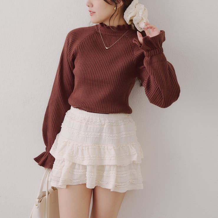 ボリューム袖ニットプルオーバー | NICE CLAUP / OLIVE des OLIVE　OUTLET | 詳細画像22 
