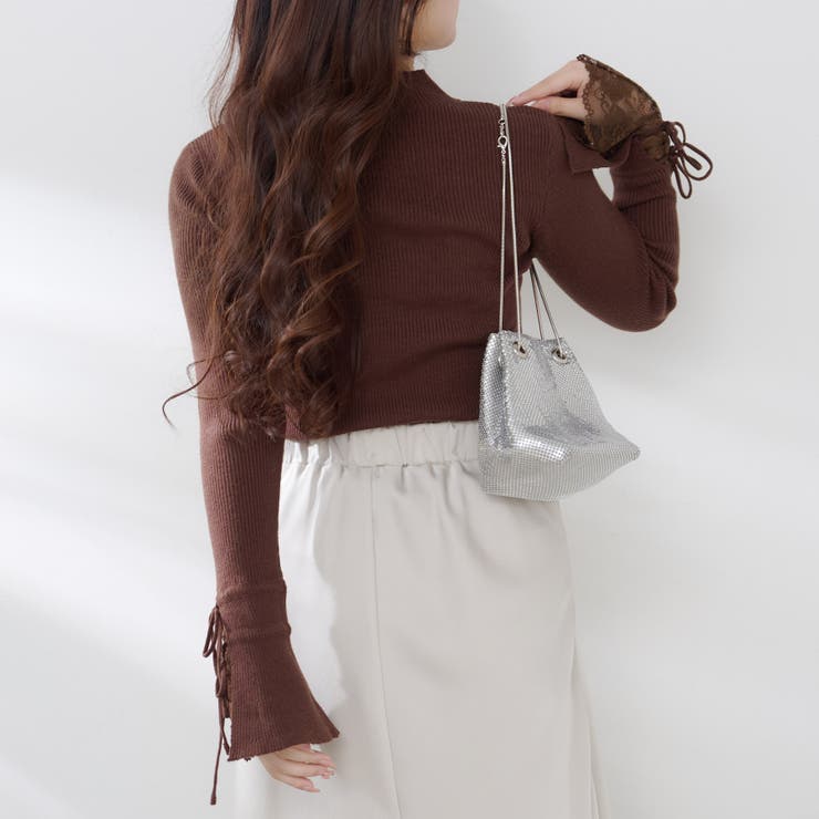 手元まで華やかに可愛く。袖レース&リボンニットトップス | RMAF　NICE CLAUP / OLIVE des OLIVE | 詳細画像45 