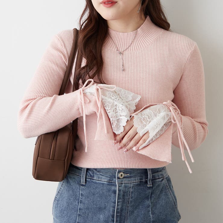 手元まで華やかに可愛く。袖レース&リボンニットトップス | RMAF　NICE CLAUP / OLIVE des OLIVE | 詳細画像56 