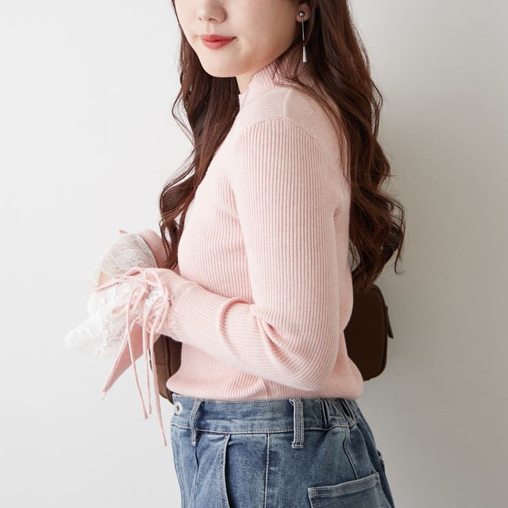 手元まで華やかに可愛く。袖レース&リボンニットトップス | RMAF　NICE CLAUP / OLIVE des OLIVE | 詳細画像59 