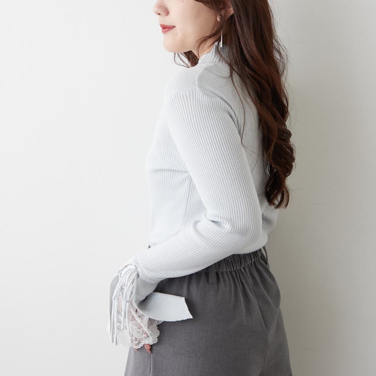 手元まで華やかに可愛く。袖レース&リボンニットトップス | RMAF　NICE CLAUP / OLIVE des OLIVE | 詳細画像66 