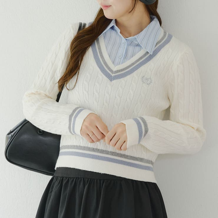 【MARCHES】シャツ&ニットドッキング | NICE CLAUP / OLIVE des OLIVE　OUTLET | 詳細画像2 