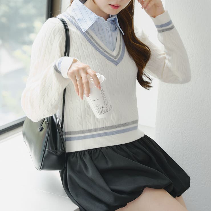 【MARCHES】シャツ&ニットドッキング | NICE CLAUP / OLIVE des OLIVE　OUTLET | 詳細画像3 