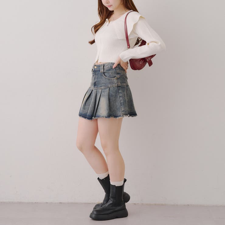 お顔周りスッキリ見え◎ ビッグ衿ジップカーディガン | NICE CLAUP / OLIVE des OLIVE　OUTLET | 詳細画像7 