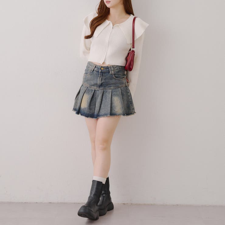 お顔周りスッキリ見え◎ ビッグ衿ジップカーディガン | NICE CLAUP / OLIVE des OLIVE　OUTLET | 詳細画像8 
