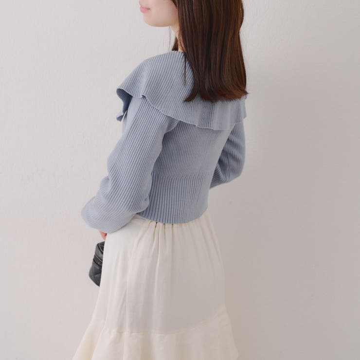 お顔周りスッキリ見え◎ ビッグ衿ジップカーディガン | NICE CLAUP / OLIVE des OLIVE　OUTLET | 詳細画像22 