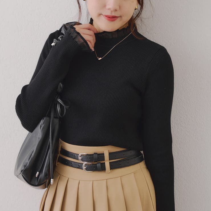 ボタンフレアスリーブニット | NICE CLAUP / OLIVE des OLIVE　OUTLET | 詳細画像34 