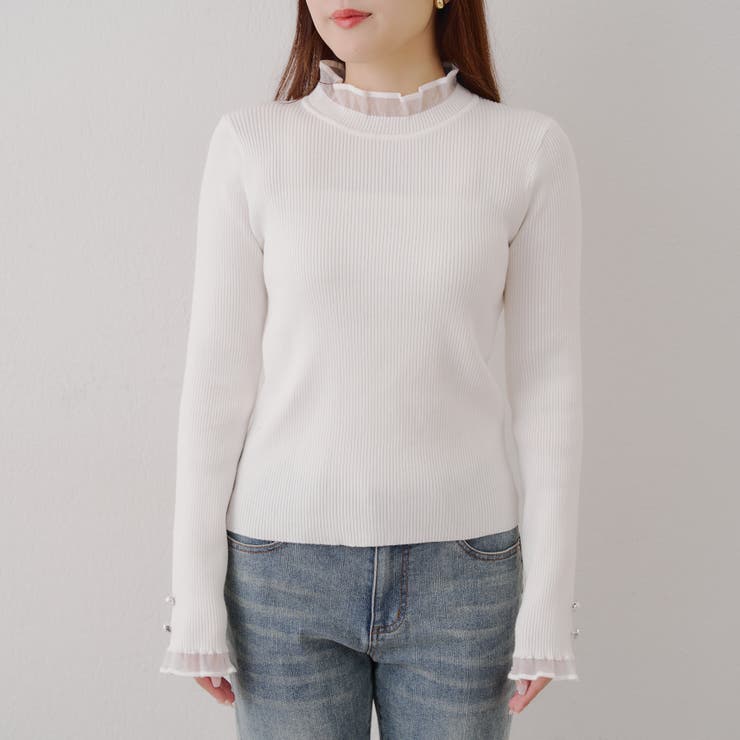 ボタンフレアスリーブニット | NICE CLAUP / OLIVE des OLIVE　OUTLET | 詳細画像36 