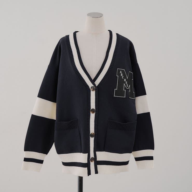 【MARCHES】レタードカーデ | NICE CLAUP / OLIVE des OLIVE　OUTLET | 詳細画像1 