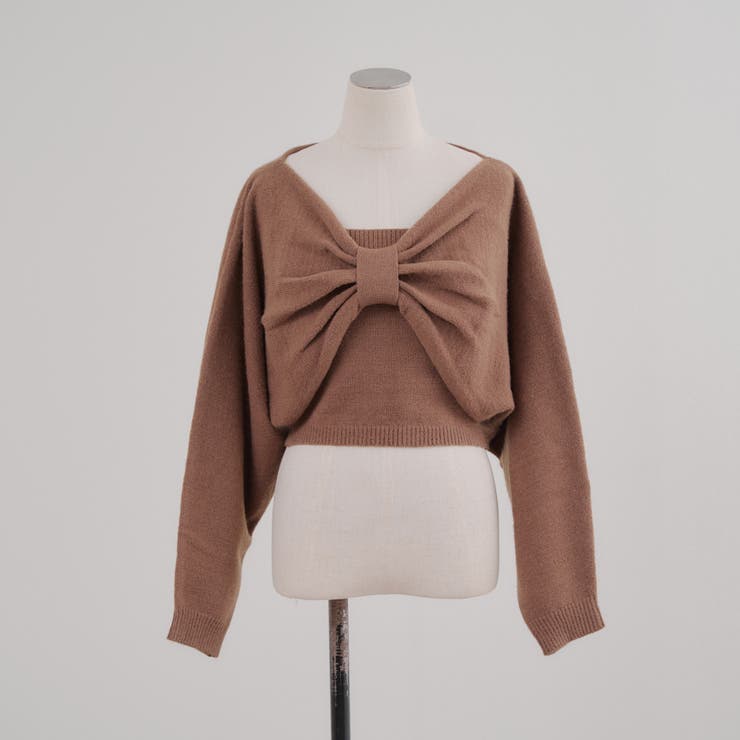オフショルでも着られる、リボンがキュートなセットアイテム | NICE CLAUP / OLIVE des OLIVE　OUTLET | 詳細画像8 