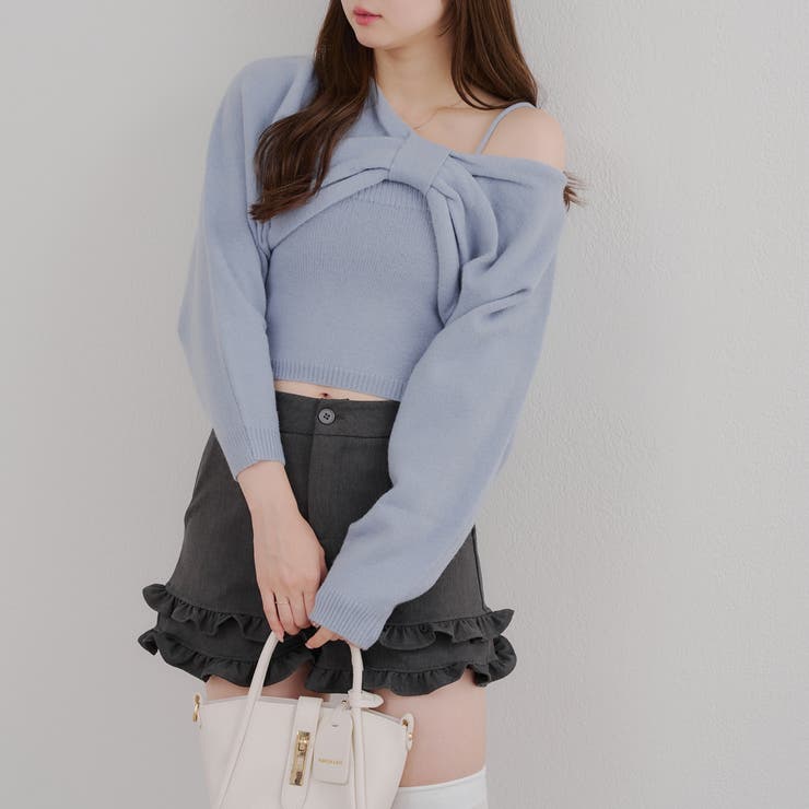 オフショルでも着られる、リボンがキュートなセットアイテム | NICE CLAUP / OLIVE des OLIVE　OUTLET | 詳細画像18 