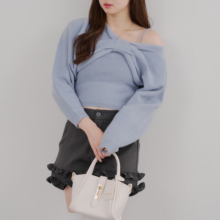 オフショルでも着られる、リボンがキュートなセットアイテム | NICE CLAUP / OLIVE des OLIVE　OUTLET | 詳細画像19 