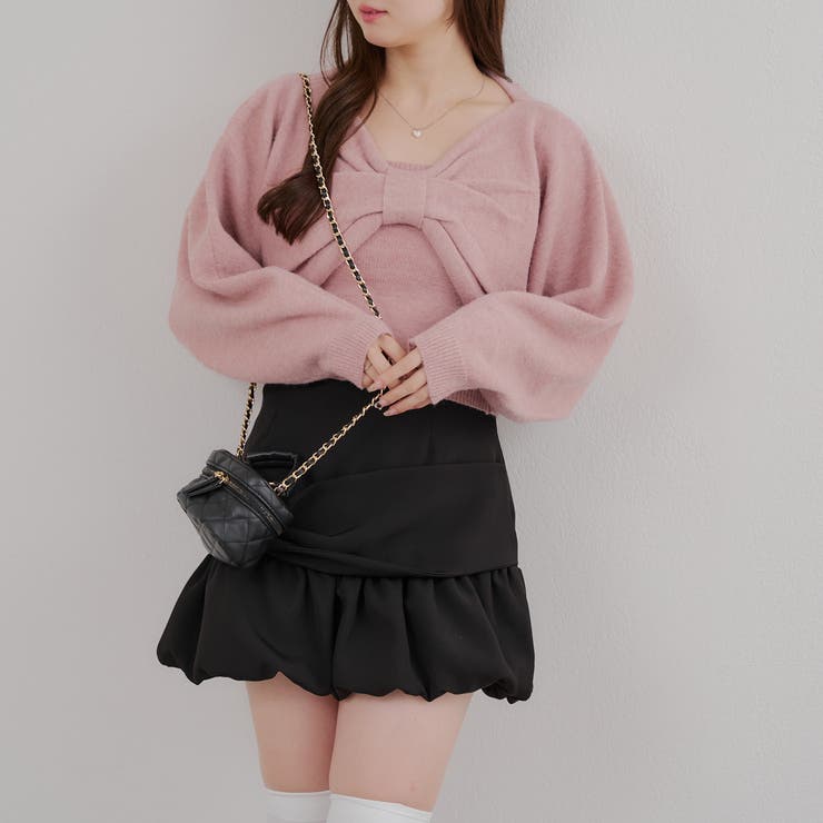 オフショルでも着られる、リボンがキュートなセットアイテム | NICE CLAUP / OLIVE des OLIVE　OUTLET | 詳細画像38 