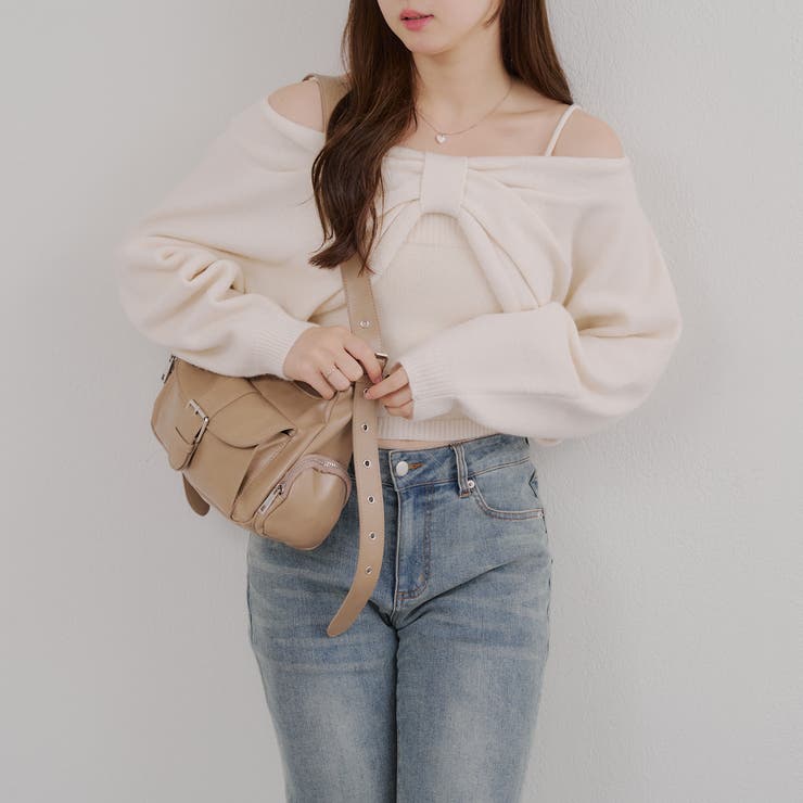 オフショルでも着られる、リボンがキュートなセットアイテム | NICE CLAUP / OLIVE des OLIVE　OUTLET | 詳細画像44 