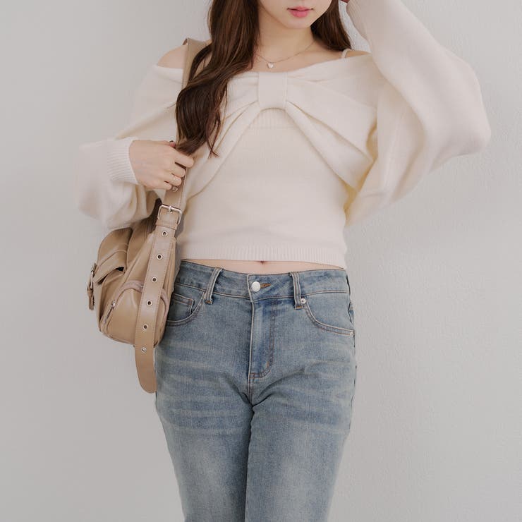 オフショルでも着られる、リボンがキュートなセットアイテム | NICE CLAUP / OLIVE des OLIVE　OUTLET | 詳細画像46 