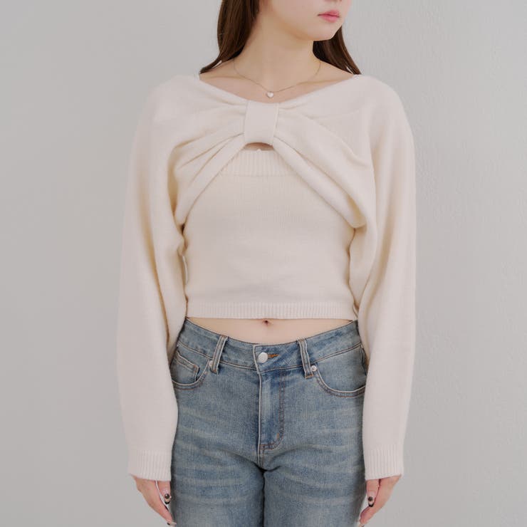 オフショルでも着られる、リボンがキュートなセットアイテム | NICE CLAUP / OLIVE des OLIVE　OUTLET | 詳細画像53 