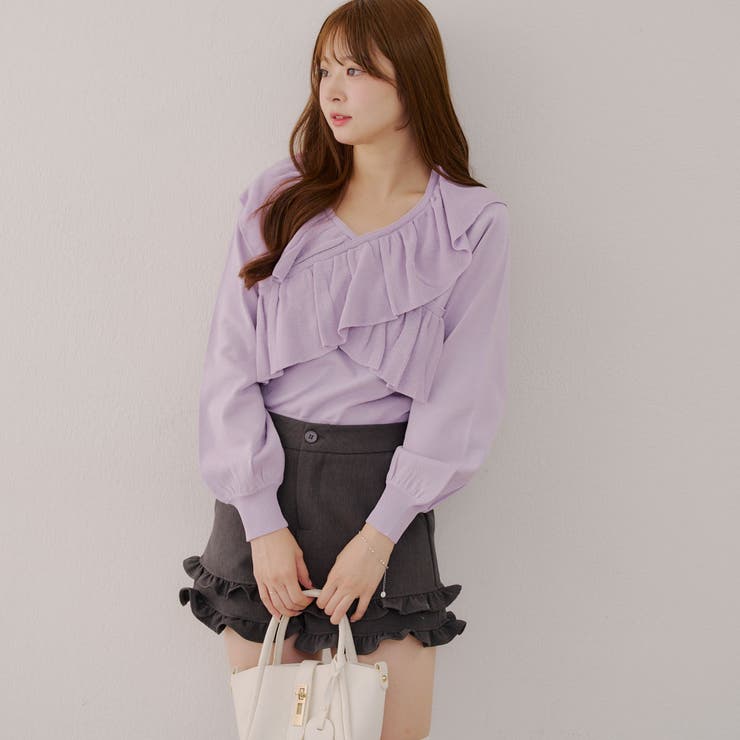クロスフリルニット | NICE CLAUP / OLIVE des OLIVE　OUTLET | 詳細画像6 
