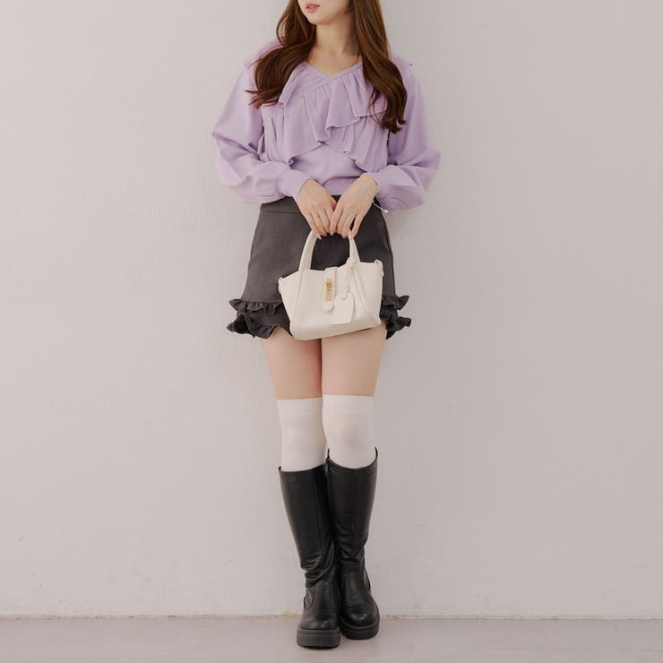 クロスフリルニット | NICE CLAUP / OLIVE des OLIVE　OUTLET | 詳細画像7 