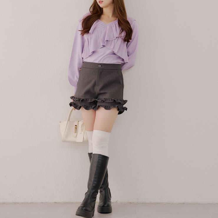 クロスフリルニット | NICE CLAUP / OLIVE des OLIVE　OUTLET | 詳細画像8 