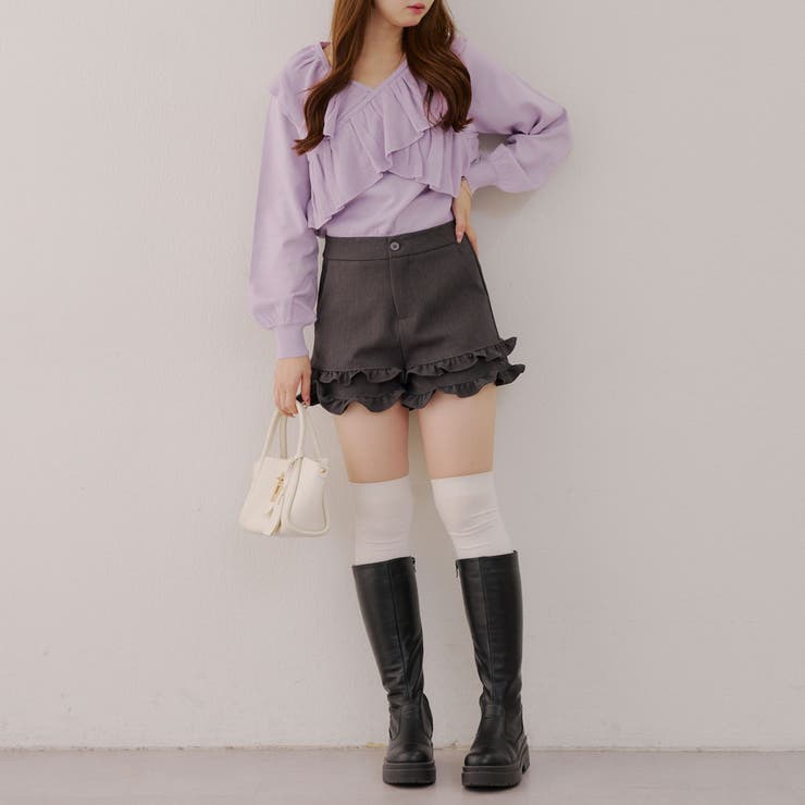 クロスフリルニット | NICE CLAUP / OLIVE des OLIVE　OUTLET | 詳細画像9 