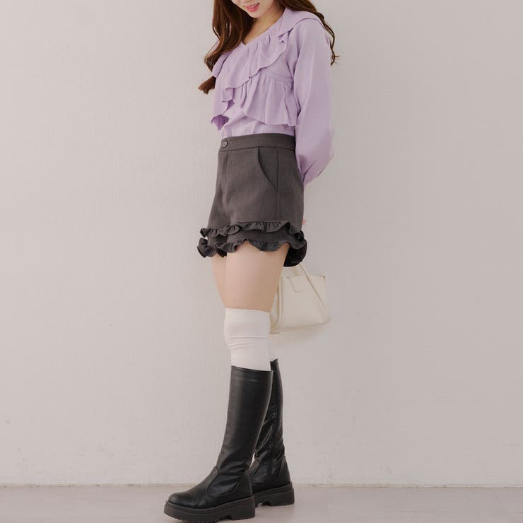 クロスフリルニット | NICE CLAUP / OLIVE des OLIVE　OUTLET | 詳細画像10 