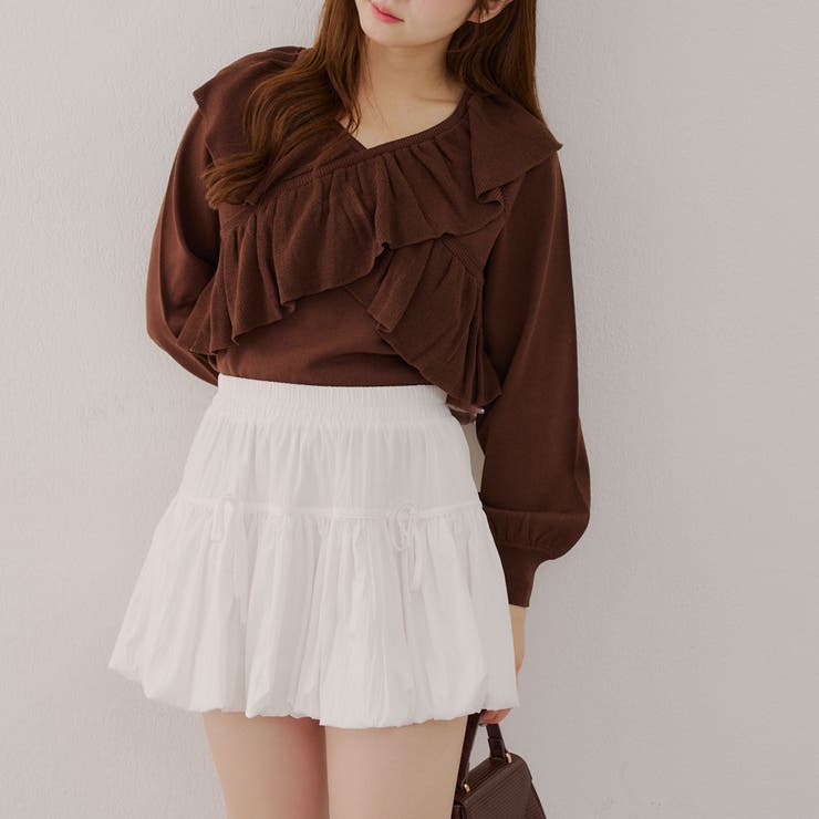 クロスフリルニット | NICE CLAUP / OLIVE des OLIVE　OUTLET | 詳細画像15 