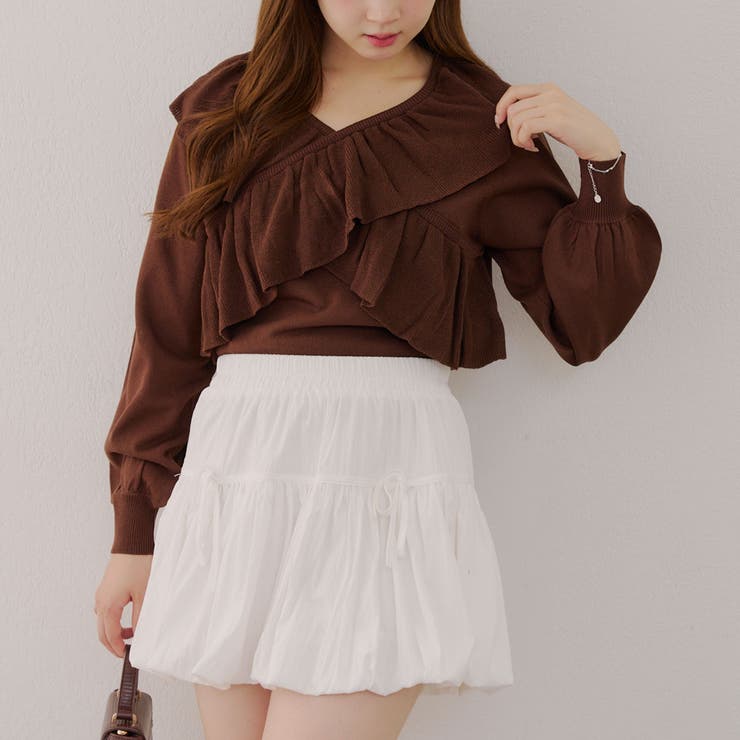 クロスフリルニット | NICE CLAUP / OLIVE des OLIVE　OUTLET | 詳細画像16 