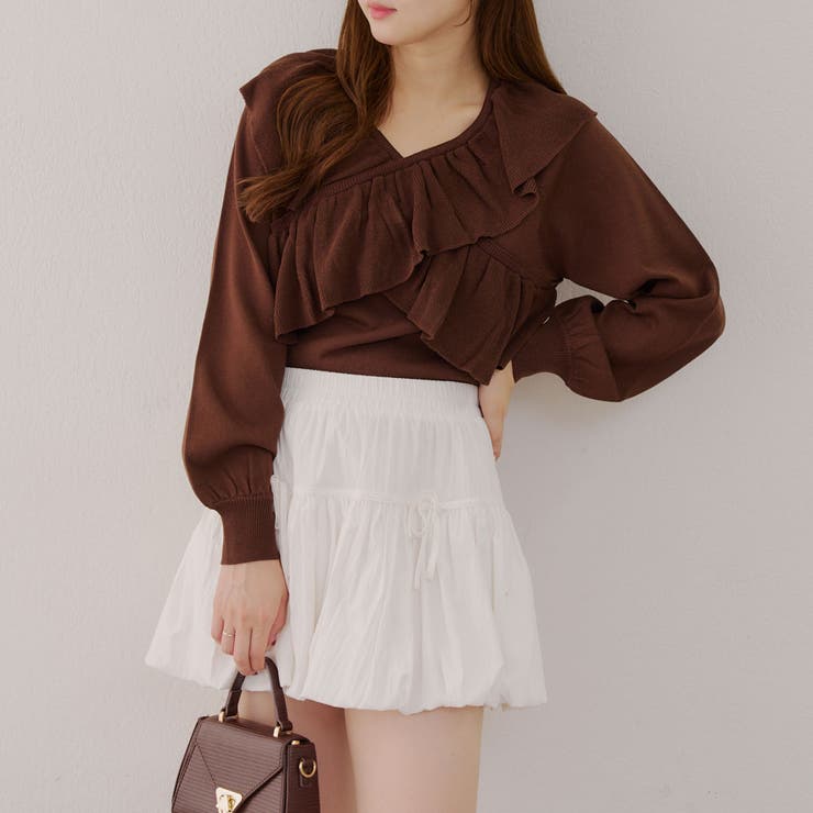 クロスフリルニット | NICE CLAUP / OLIVE des OLIVE　OUTLET | 詳細画像18 