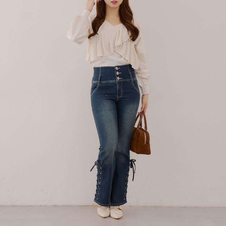 クロスフリルニット | NICE CLAUP / OLIVE des OLIVE　OUTLET | 詳細画像31 