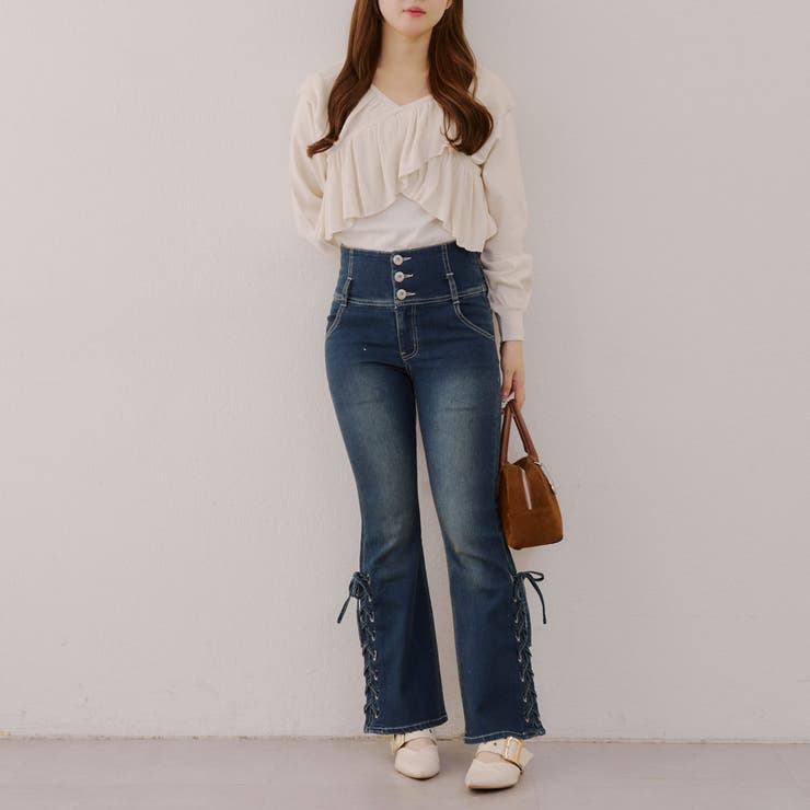 クロスフリルニット | NICE CLAUP / OLIVE des OLIVE　OUTLET | 詳細画像32 