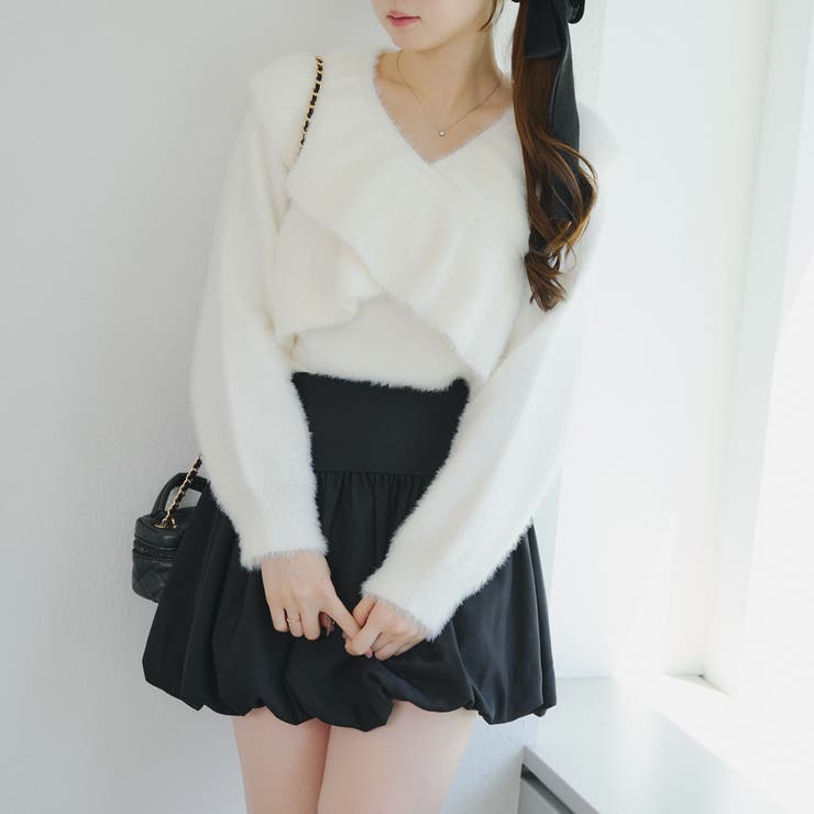 フェザークロスフリルニット | NICE CLAUP / OLIVE des OLIVE　OUTLET | 詳細画像3 