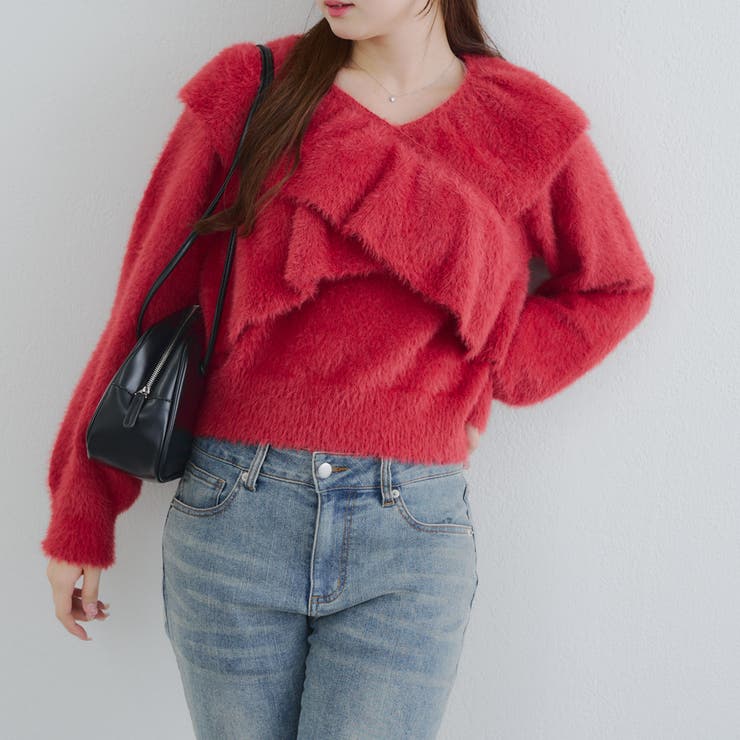 フェザークロスフリルニット | NICE CLAUP / OLIVE des OLIVE　OUTLET | 詳細画像14 