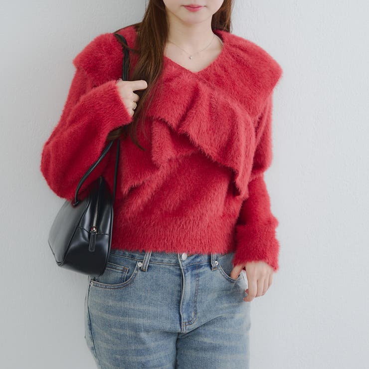 フェザークロスフリルニット | NICE CLAUP / OLIVE des OLIVE　OUTLET | 詳細画像15 