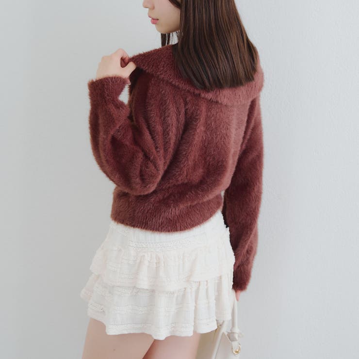 フェザークロスフリルニット | NICE CLAUP / OLIVE des OLIVE　OUTLET | 詳細画像19 