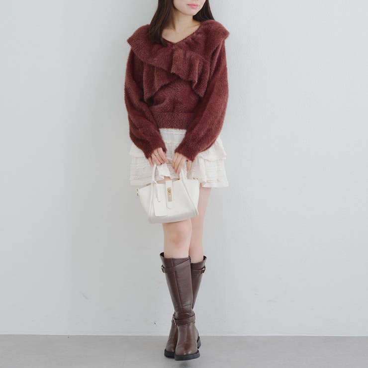 フェザークロスフリルニット | NICE CLAUP / OLIVE des OLIVE　OUTLET | 詳細画像22 