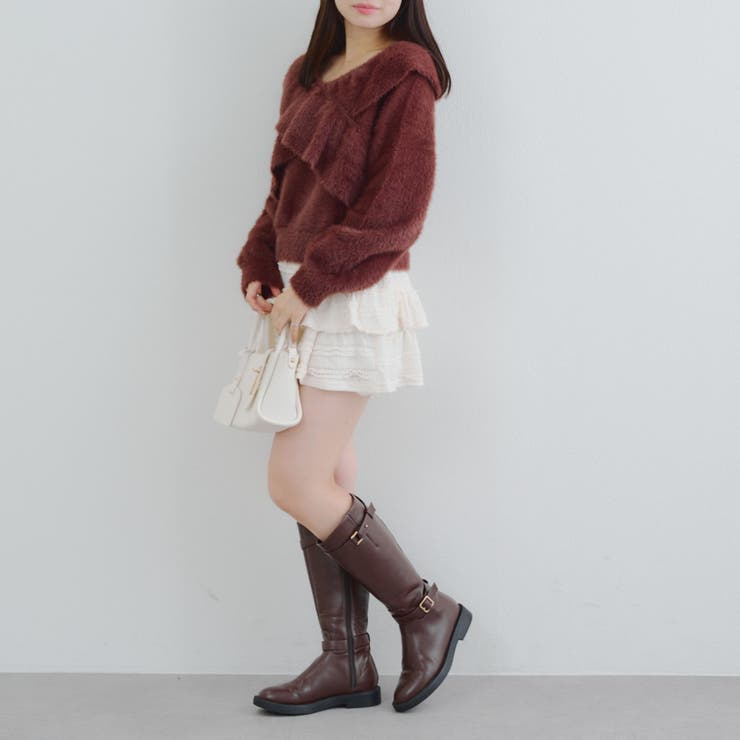 フェザークロスフリルニット | NICE CLAUP / OLIVE des OLIVE　OUTLET | 詳細画像23 