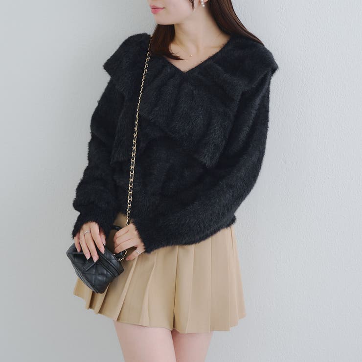 フェザークロスフリルニット | NICE CLAUP / OLIVE des OLIVE　OUTLET | 詳細画像27 