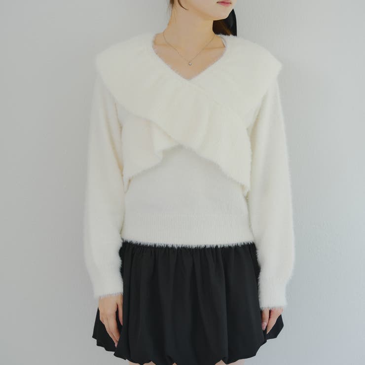 フェザークロスフリルニット | NICE CLAUP / OLIVE des OLIVE　OUTLET | 詳細画像34 