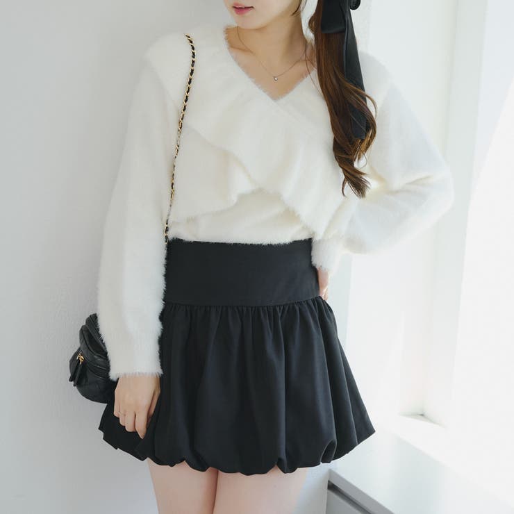 オフ | フェザークロスフリルニット | NICE CLAUP / OLIVE des OLIVE　OUTLET