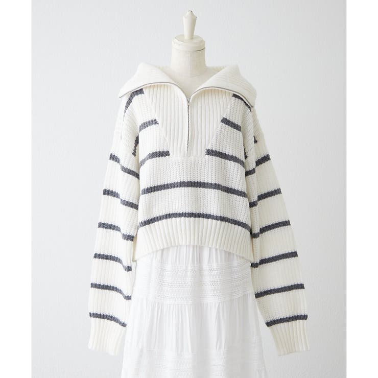 オフ | ハーフZIPニット | NICE CLAUP / OLIVE des OLIVE　OUTLET