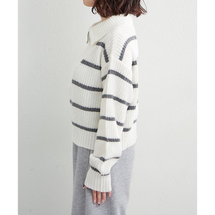 ハーフZIPニット[品番：NCLW0016361]｜NICE CLAUP / OLIVE des OLIVE