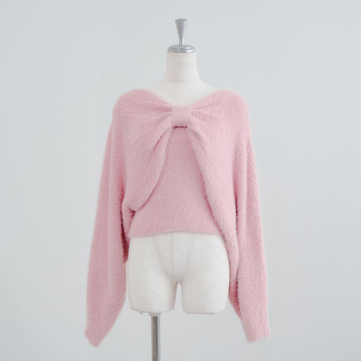 【ふわふわ、大人可愛い♪】リボンニット＆キャミソールセット | NICE CLAUP / OLIVE des OLIVE　OUTLET | 詳細画像10 